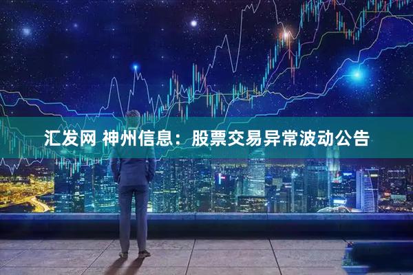 汇发网 神州信息：股票交易异常波动公告